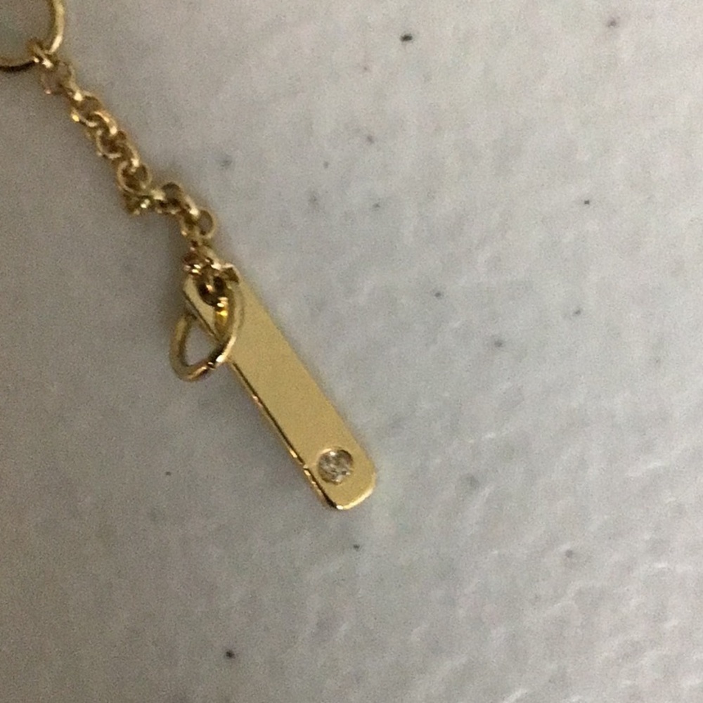 Women's Nine West Gold Tone 2 Layer Crystal Pendent Necklace - Picture 7 of 8